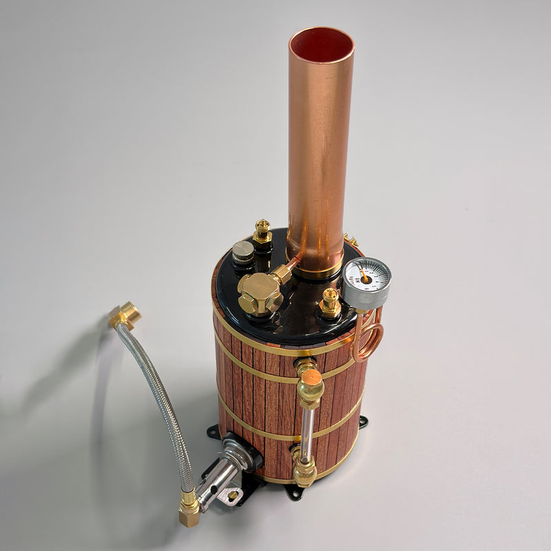 copper steam boiler with safety valve for model boat steam engines
