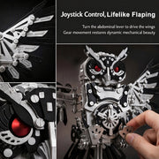 3d metal steampunk owl model kit with flapping wings