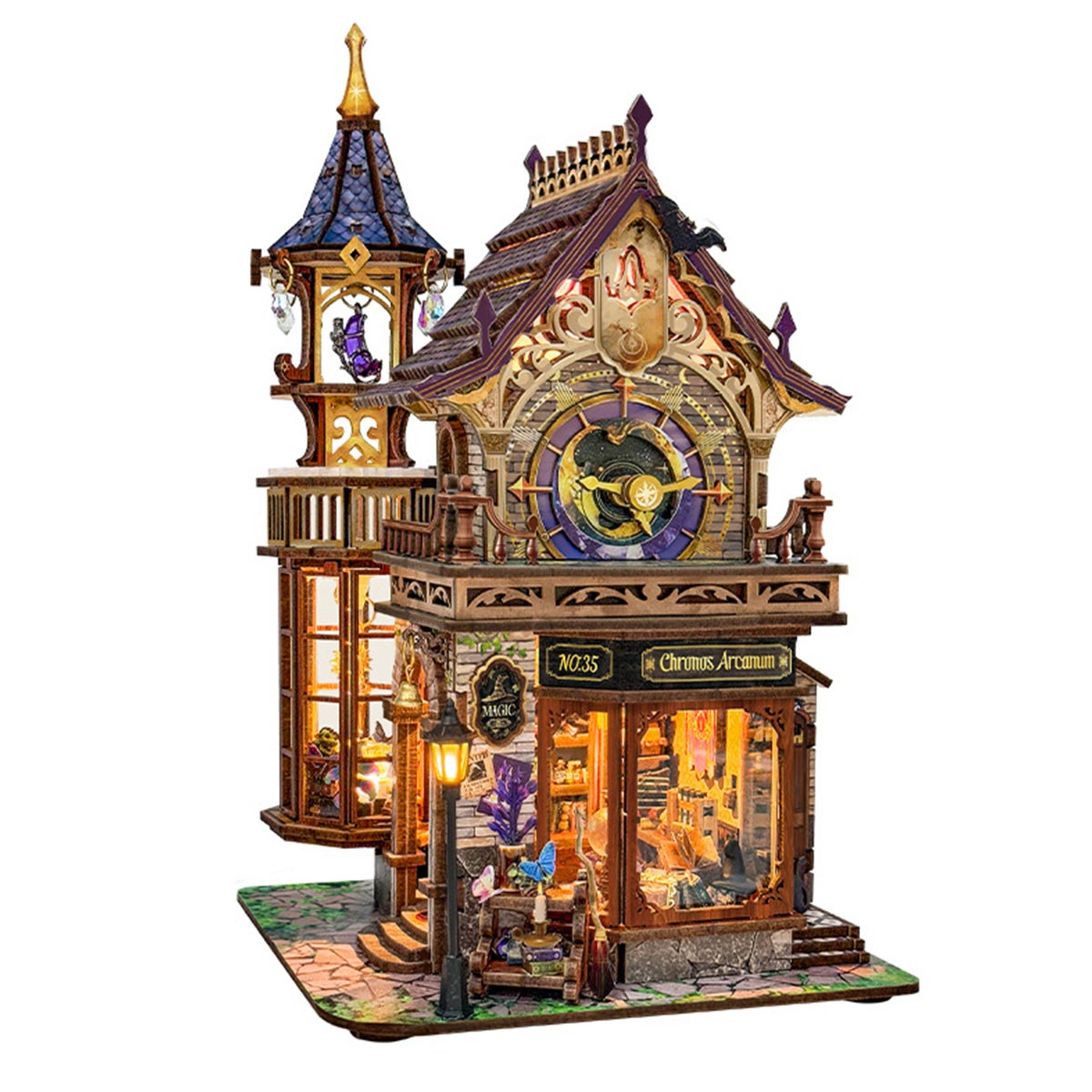 wooden time magic workshop diy miniature house 3d model kit