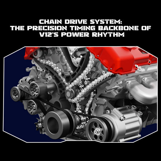 V12 Engine Model Kit that Works - Build Your Own V12 Engine - TECHING 1/4 Supercar V12 Engine Model Kit with Synchronized Throttle Sound Effects 800+PCS