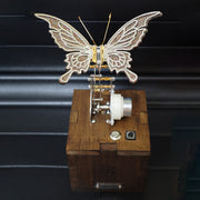 mechanic bf‑01 bionic butterfly dynamic art music box – 3d metal mechanical movement diy assembly model kit - enginediy