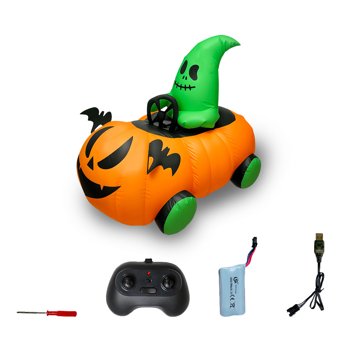 2.4Ghz Inflatable Pumpkin Street Racing RC Car Halloween Gift RTR