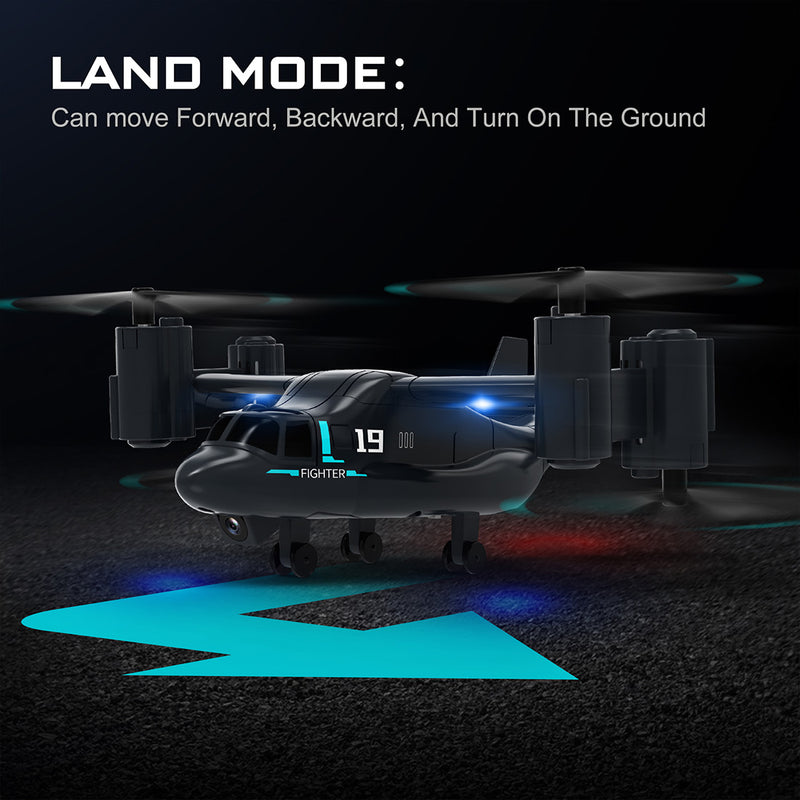 lmrc v-22 2.4g 6ch land/air dual-mode scale rc helicopter model with optical flow positioning