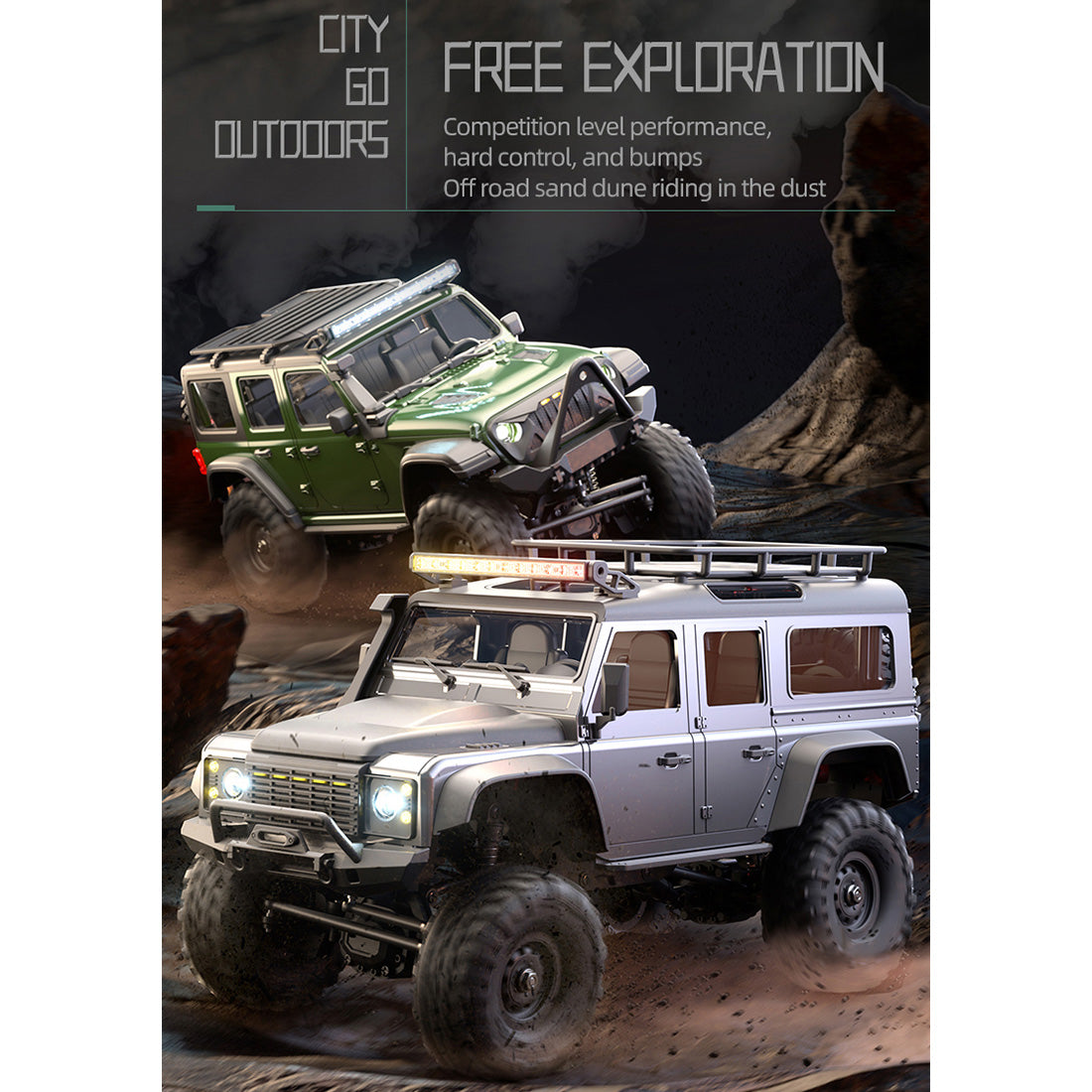 1/16 scale full-proportional rc crawler - entry-level performance, high-detail design