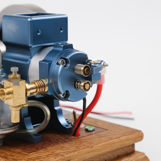 ENJOMOR Antique Working 4-Stroke Internal Combustion Gas Engine Model Horizontal Stationary Engine with Evaporative Water Cooling System