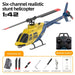 a60 bell206 90-class 2.4g 4ch single rotor flybarless mini rc helicopter model with optical flow altitude hold 1/42 scale