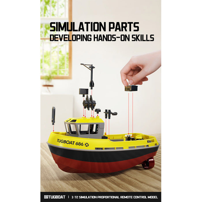 1/72 2.4ghz rc electric tugboat model rtr version