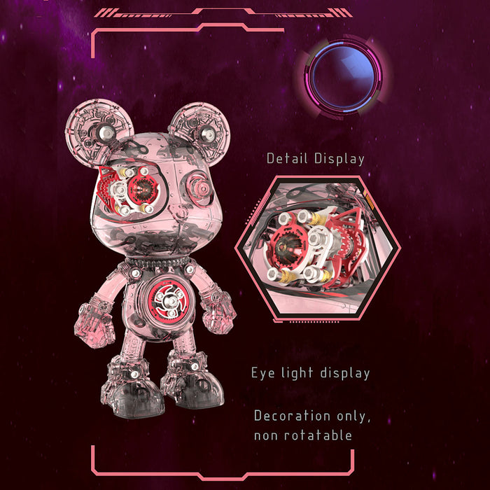 cyborg violence bear 3d metal puzzle model building kit high end desktop toy
