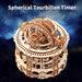 wooden tourbillon timer 3d assembly model kit with mechanical transmission