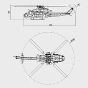 goosky e2 uh-1y 2.4g rc 6ch dual brushless direct drive scale aerobatic gts flight control helicopter model