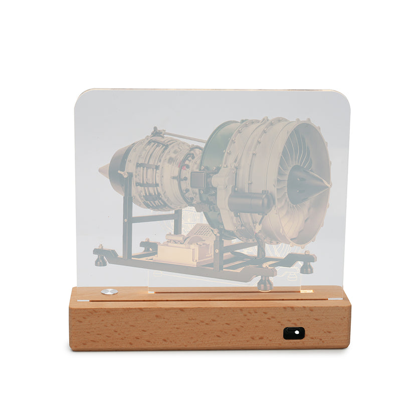punkbuild acrylic turbofan engine model led night light