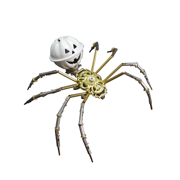 3D Sac Spider Mechanical Steampunk Metal Assembly Animal Model Creepy Halloween Decor