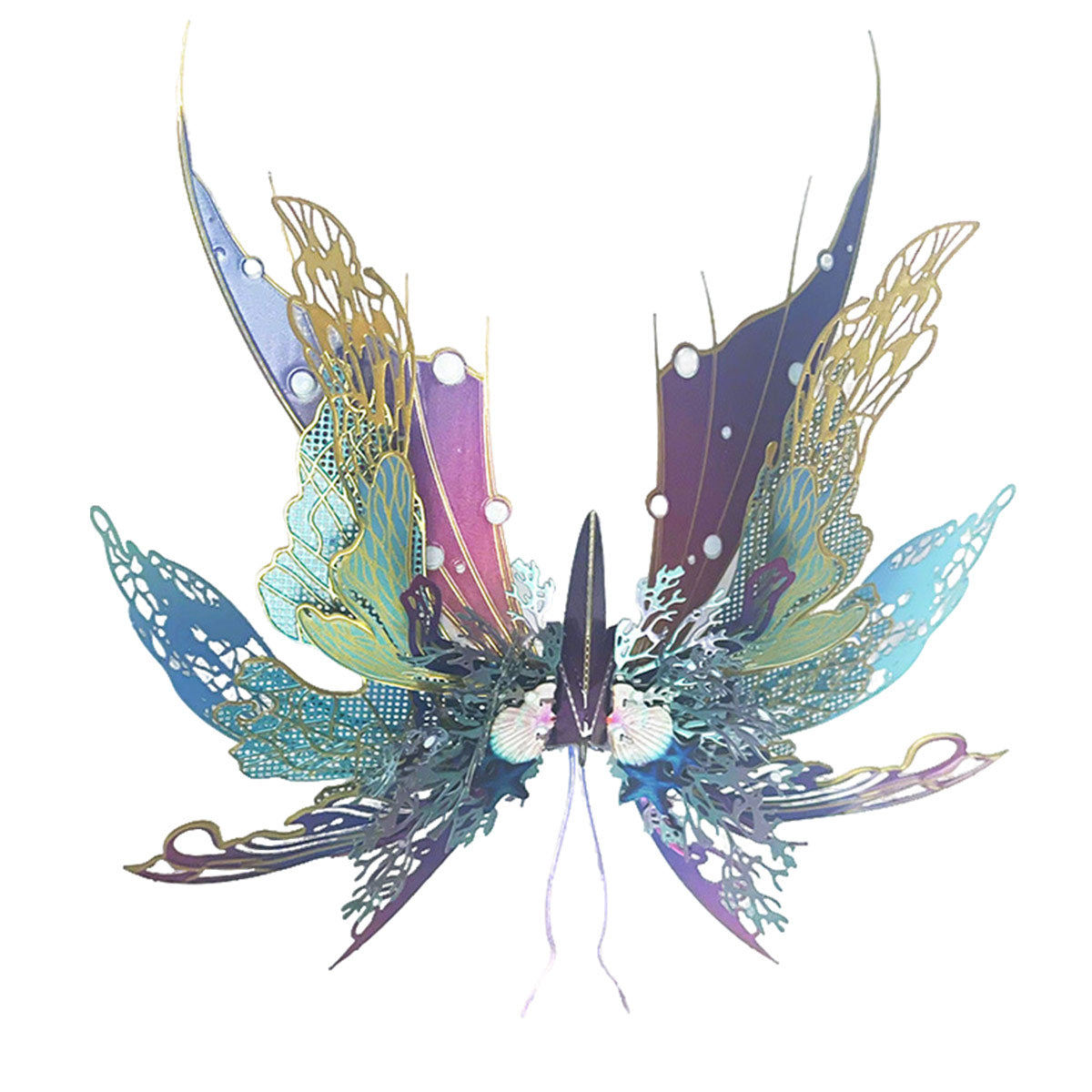 qianyudie 3d metal steampunk mechanical butterfly model kit