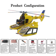 FLISHRC FL500 EC135 500-Class 2.4GHz 6CH Scale RC Helicopter – L7 Flight Controller & 4-Mode GPS Precision Positioning (RTF) - EngineDIY