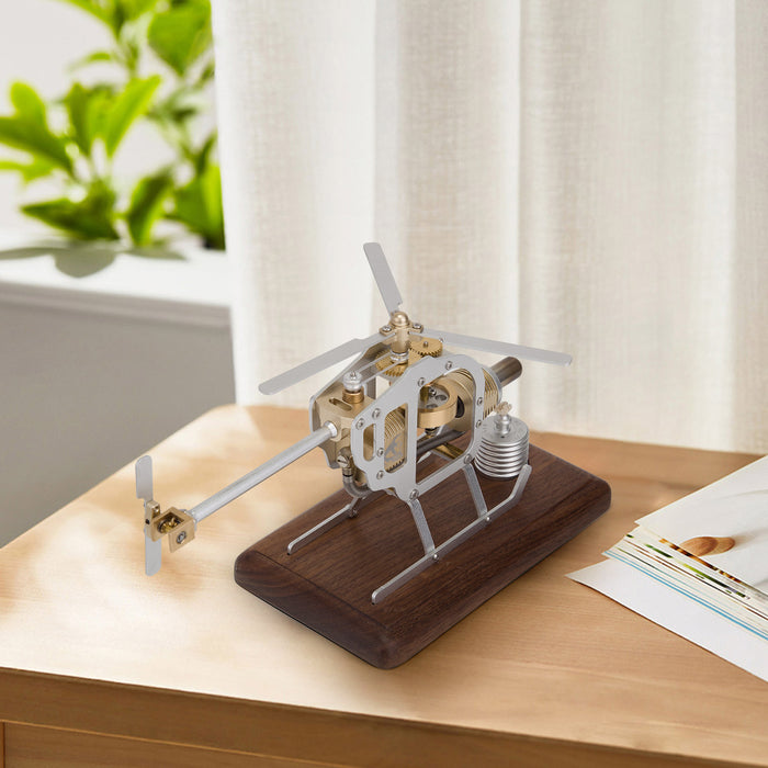 Diy Model Kit Functional DIY Helicopter Model Kit Parts Working Hot Air Stirling Engine Kit-Sti ...