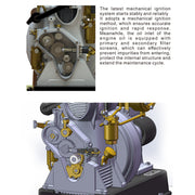 retrol×okmo 185 micro single-cylinder 4-stroke gasoline engine model for classic vintage tractor