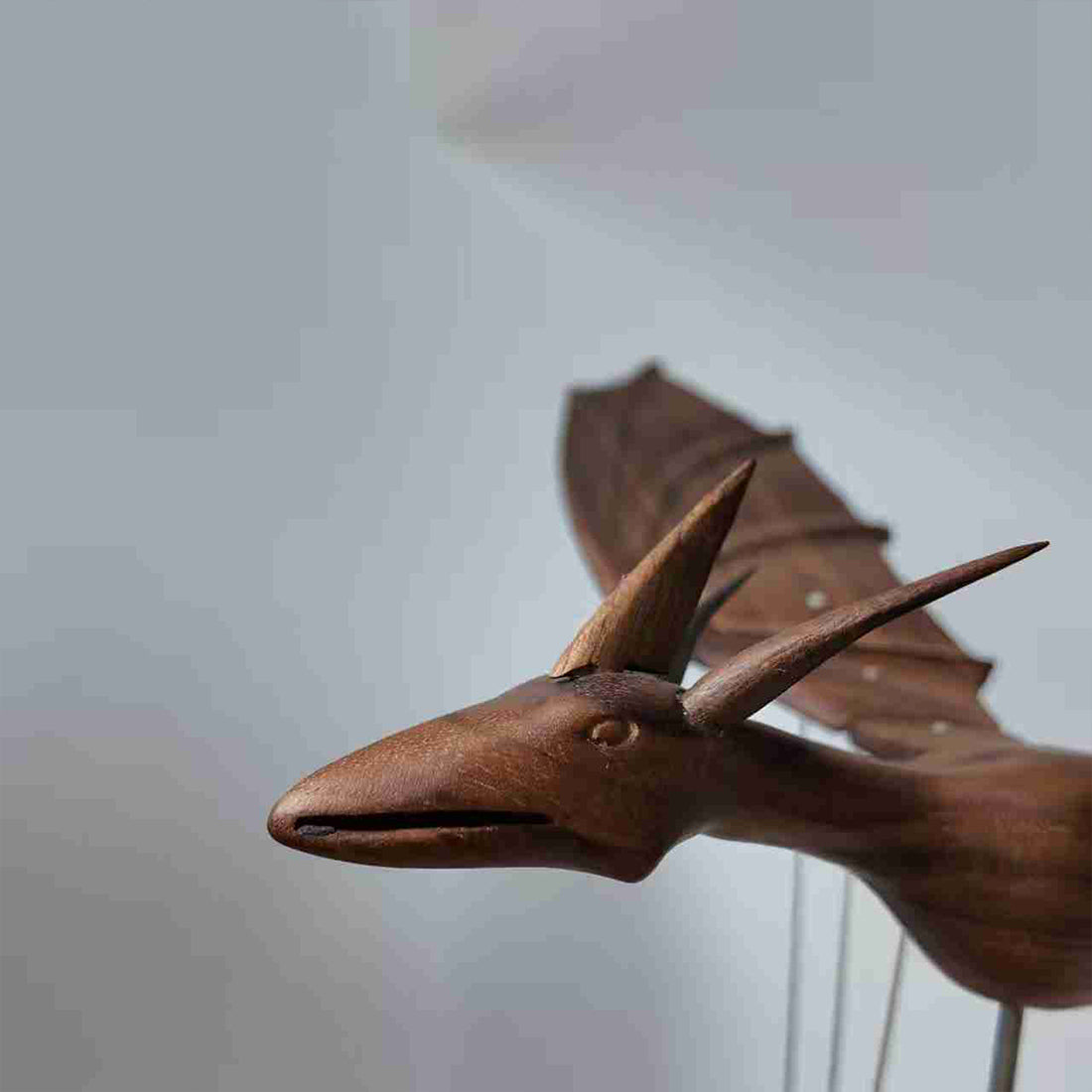 Handcrafted Wooden Western Fire Dragon Dynamic Model - Desktop Stress Relief Display (Non-Music Box) - EngineDIY