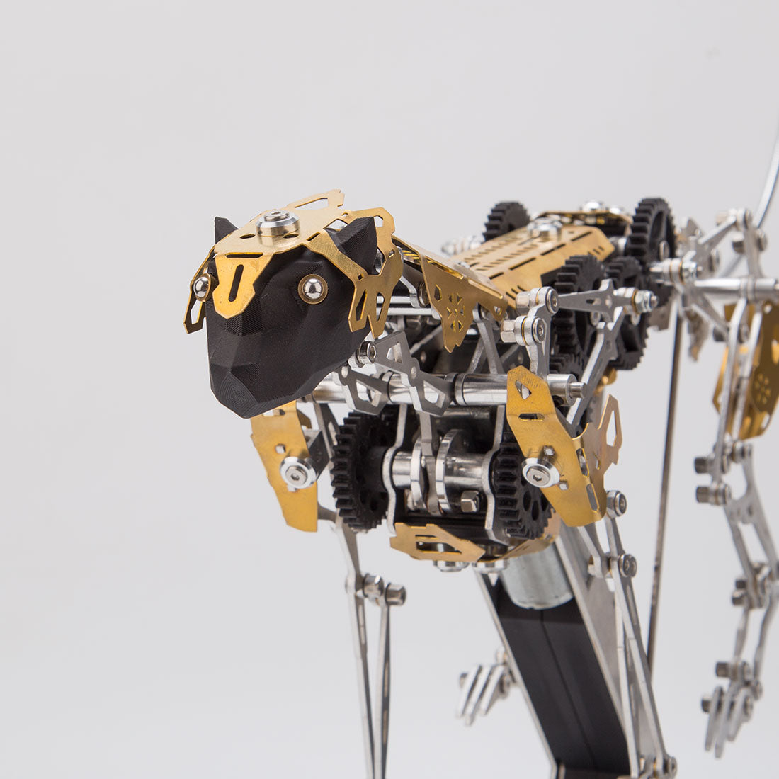 3d metal mechanical burning leopard assembly model kit