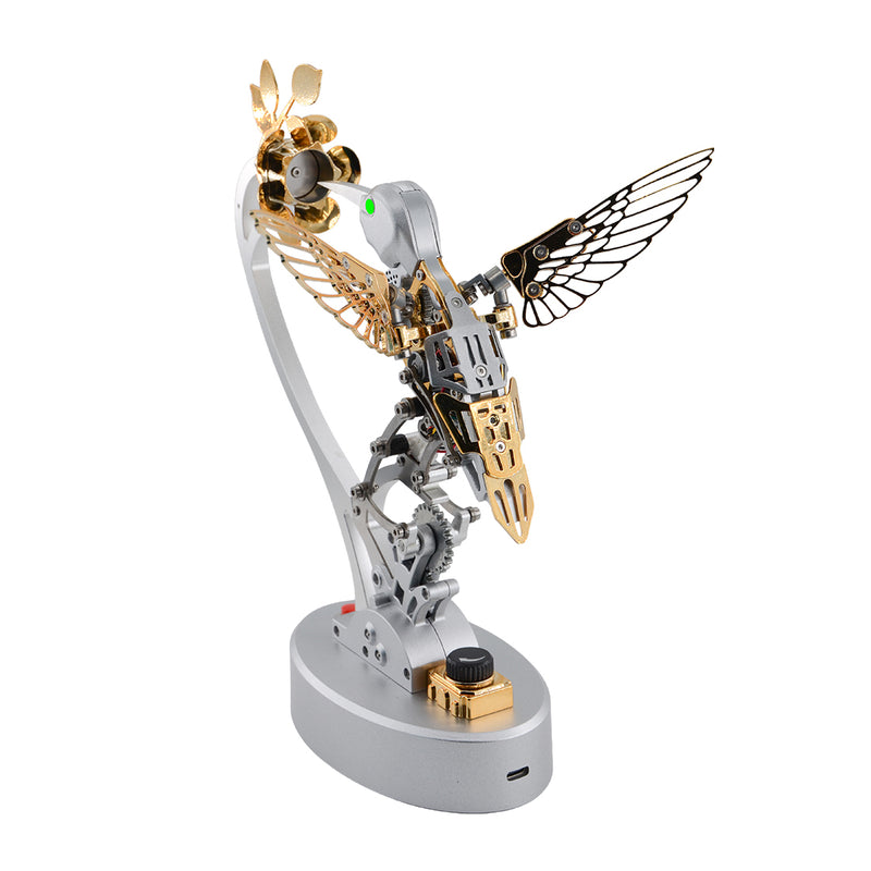 teching mechanical hummingbird model steampunk diy metal assembly kit