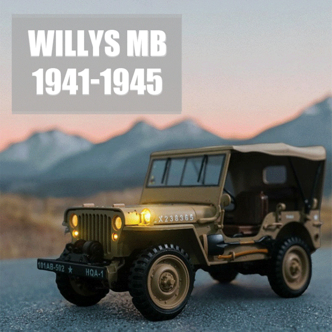 1/14 scale 2.4g u.s. willys rc simulation off-road car model with dual-speed switching