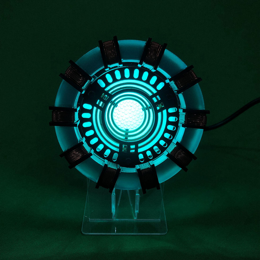 tony mk1 arc reactor model assembly kit with usb power cable & light