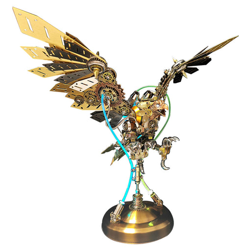 3d diy steampunk metal mechanical eagle model kit, creative trendy display - 650pcs