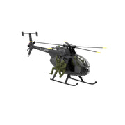 yu xiang f118s mh-6 1/16 scale 250-class little bird fpv rc military helicopter with 5-blade flybarless 6g/3d rtf