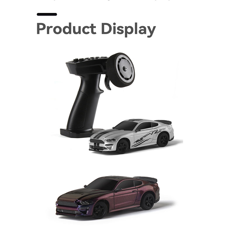 1/43 scale 2.4g full proportional 4wd rc drift car, independent suspension, simulated led lights & extended runtime - enginediy