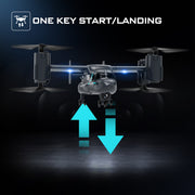 lmrc v-22 2.4g 6ch land/air dual-mode scale rc helicopter model with optical flow positioning