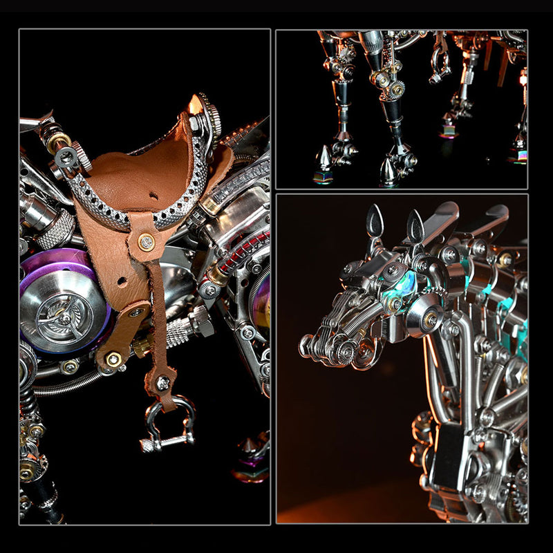 mechanical bionic horse 3d metal model kits diy 1500+pcs