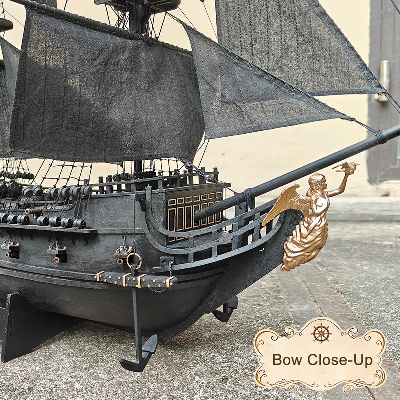 1/50 scale black pearl wooden pirate ship model kit