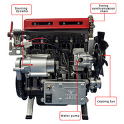 TECHING L4 Engine Model Kit that Works - Build Your Own Engine - Full Metal 4 Cylinder Car Engine Kit Car Engine Model Upgraded Version - EngineDIY