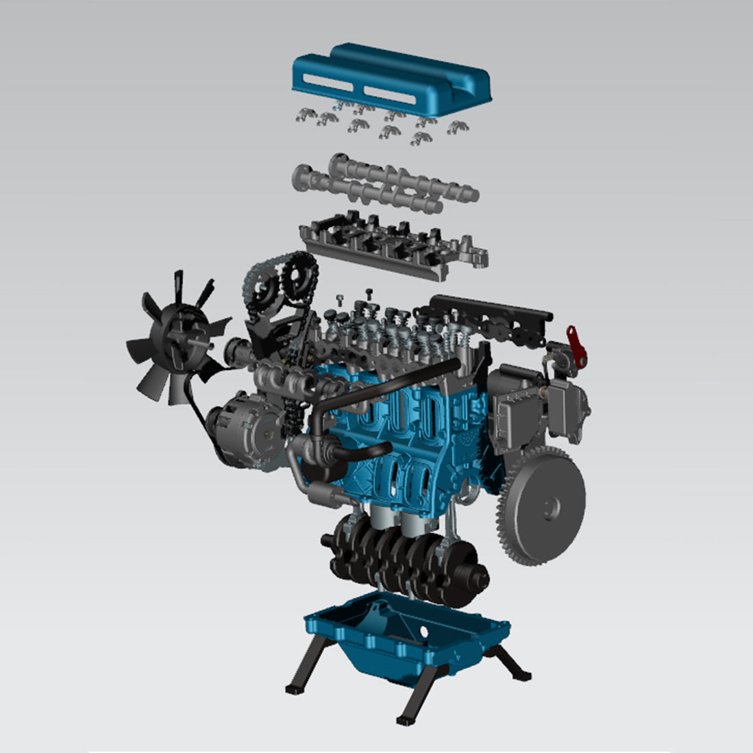 TECHING Updated L4 Engine Model Kit that Works - Build Your Own Engine ...