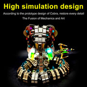 3D Metal DIY Mechanical Cobra Snake Model Realistic Mechanical Kit Creative Gift 1000PCS+ - EngineDIY
