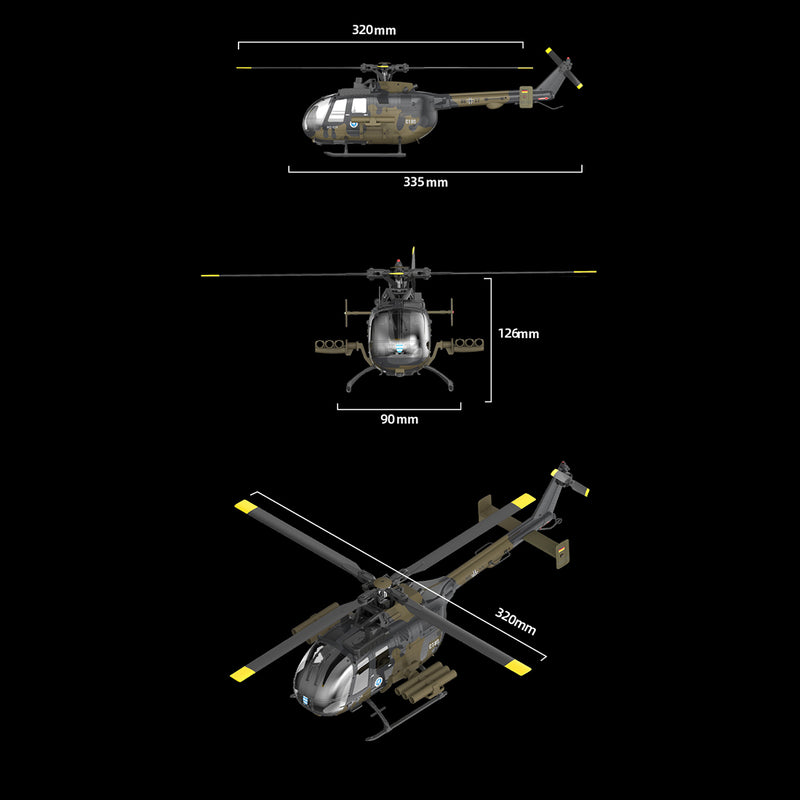 rc era c180 1/25 scale 2.4g 6ch single rotor flybarless rc helicopter model with barometer, tof lidar altitude hold & optical flow positioning (rtf version)