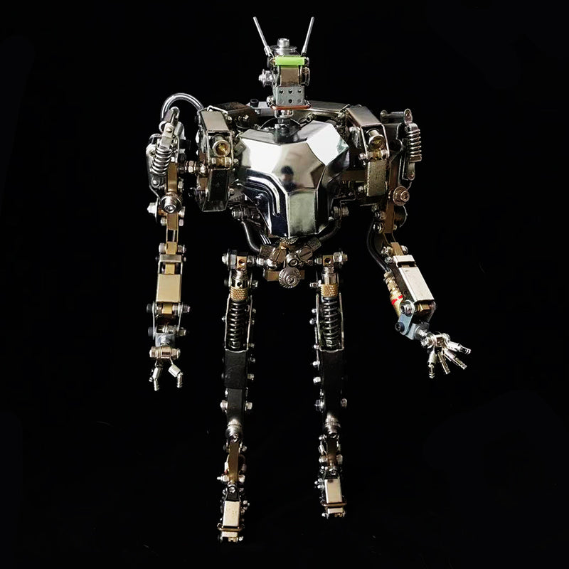 Humanoid-1 3D Metal Future Mech War Machine Model with Articulated Joints & Lights - EngineDIY