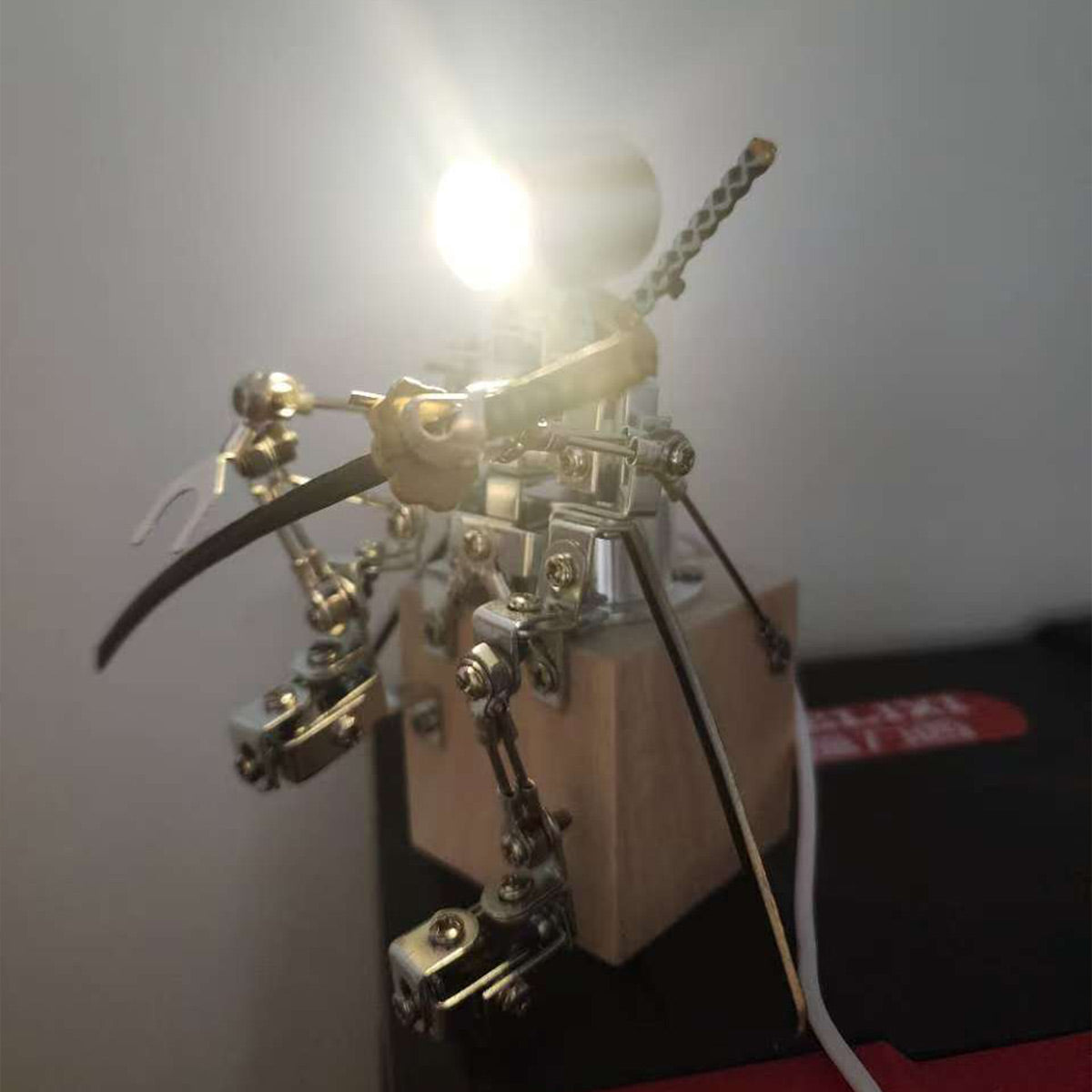 3d metal steampunk shining blade steel samurai model