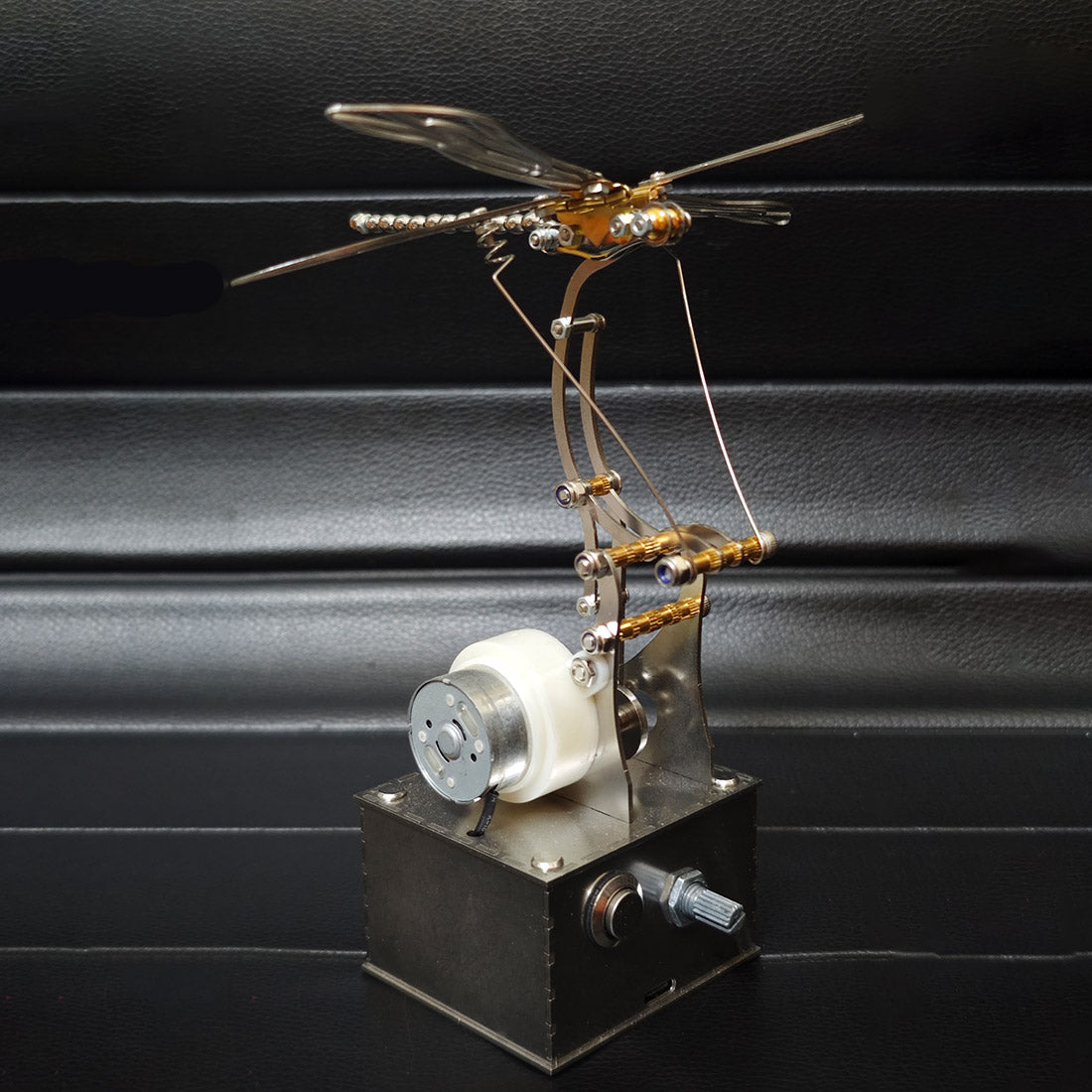 mechanical 3d diy dynamic dragonfly metal model building kit-bionic kinetic art sculpture(finished version)