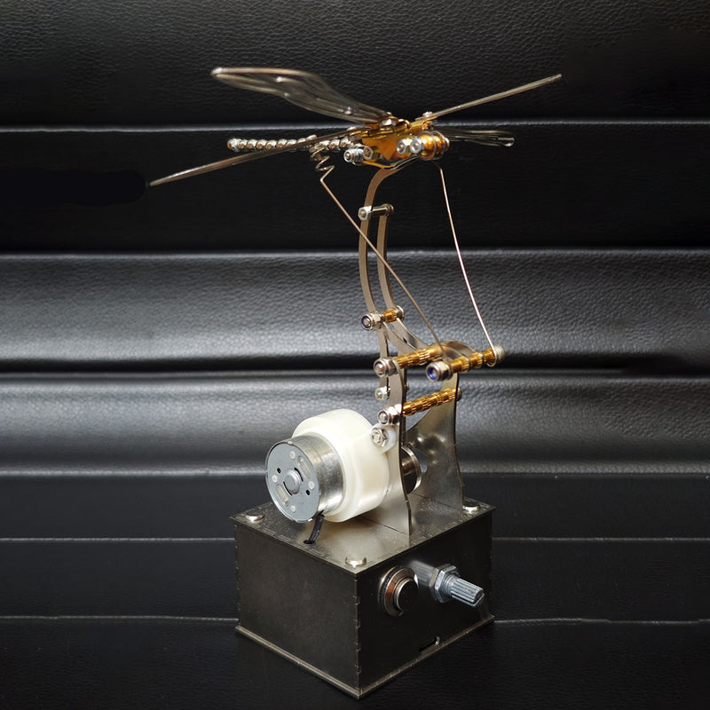 mechanical 3d diy dynamic dragonfly metal model building kit-bionic kinetic art sculpture(finished version)