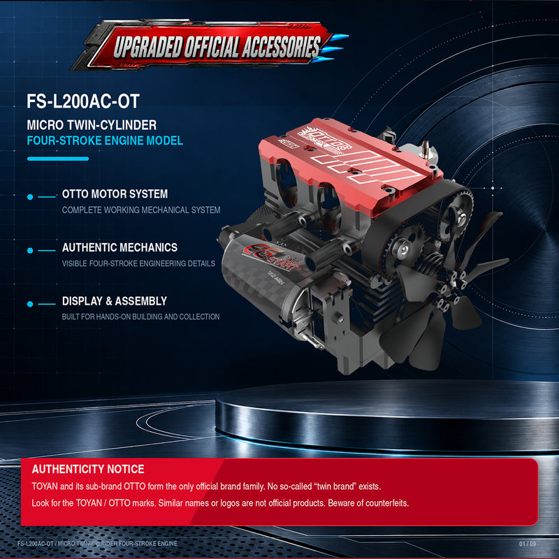 semto engine model kit with starter kit fire up accessories toyan fs l200ac otto motor