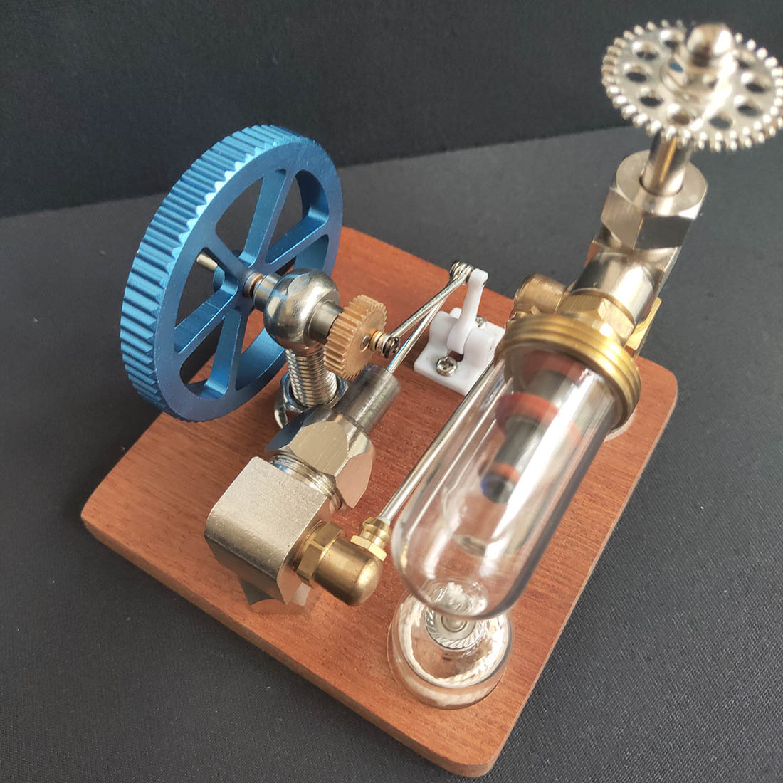 ENGINEDIY Stirling Engine Model with Vertical Flywheel Speed Adjustable | Science Experiment Engine - enginediy