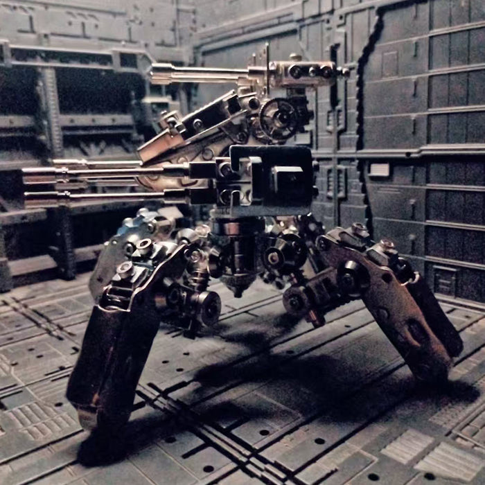 3d metal quadruped mecha model kit, creative collectible display (410pcs)