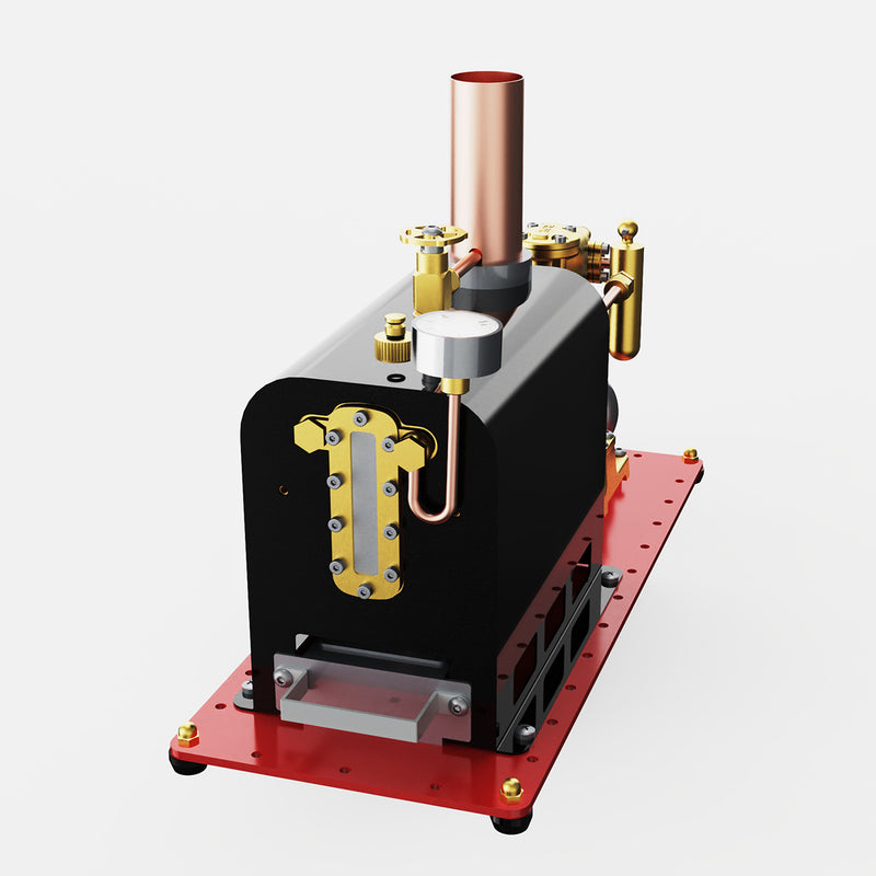 rw-bl1k mini reversible reciprocating single-cylinder live steam engine kit with boiler diy kit