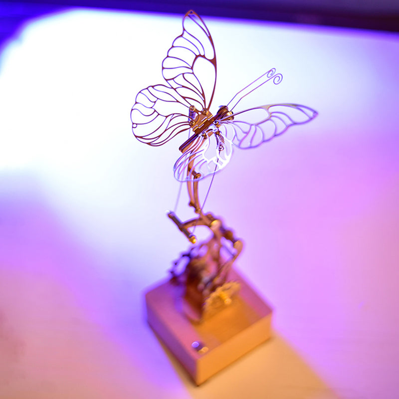 Mechanical Butterfly Dynamic 3D DIY Mechanical Metal Butterfly Model Kit for Kids, Teens, and Adults - EngineDIY