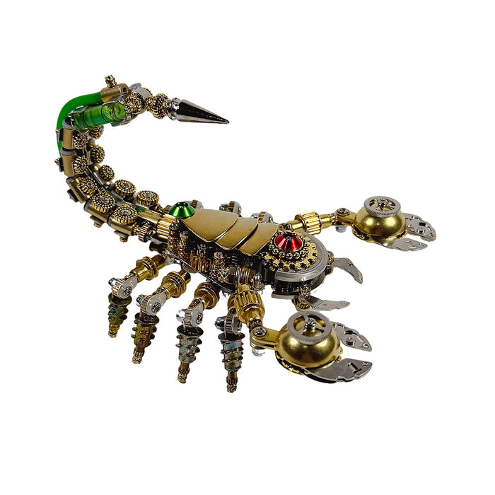3d steampunk metal mechanical war scorpion model kit - 450pcs+