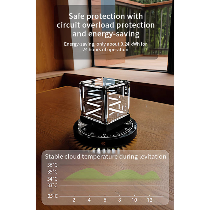 Magnetic Levitation Cube Desk Decor - EngineDIY