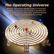 3d wooden mechanical orrery solar system model kit, diy stem educational desktop display (413pcs)