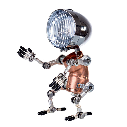 industrial style table lamp man figure 3d steampunk handmade metal models with light