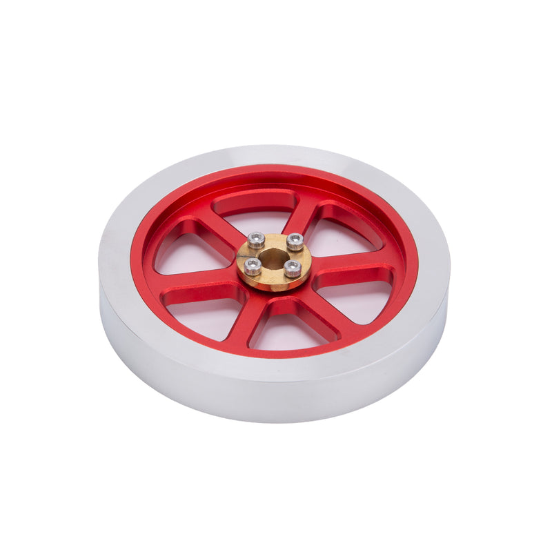 Flywheel Anodized Polished Engine Accessory for ENJOMOR Hit and Miss 6CC Engine Models - EngineDIY