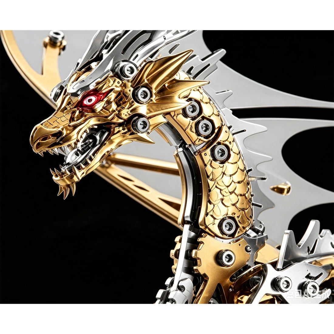 3D Mechanical Pterosaur Metal DIY Model Kit, Stainless Steel Assembly Sculpture for Display and Collection (313+PCS)